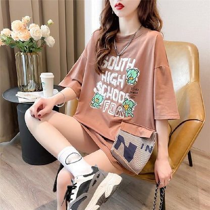 スタイリッシュ   一目惚れ Tシャツ カットソー＜F-3091＞