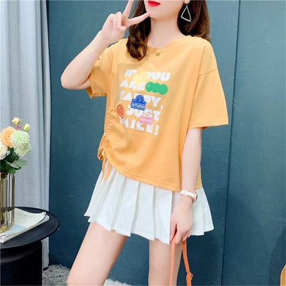 個性的なデザイン   一目惚れ Tシャツ カットソー＜F-3671＞