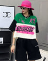 着回し力抜群 切り替え三色 韓国系 ゆったり半袖Tシャツ ＜F-8455＞