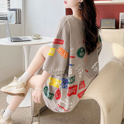 今季マストバイ 早い者勝ち 絶対流行 カジュアル 2色選択 Tシャツ<F-11563>