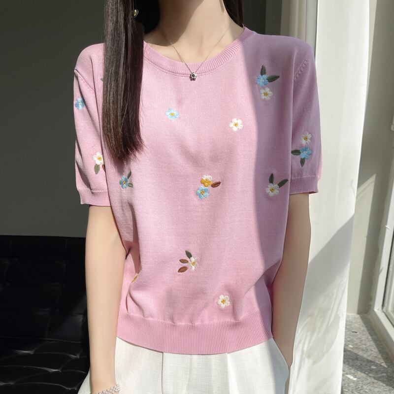 絶対流行 大好評 エレガント 好感度UP カジュアル 全4色 Tシャツ＜F-12054＞