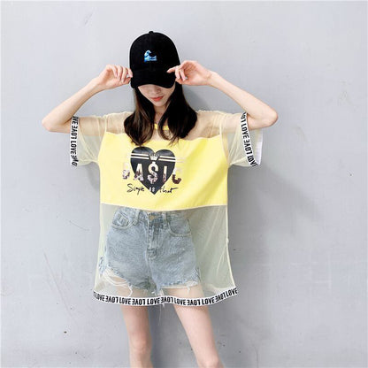 売り切れ必至   個性派 ゆったり半袖 Tシャツ全4色 ＜F-8157＞