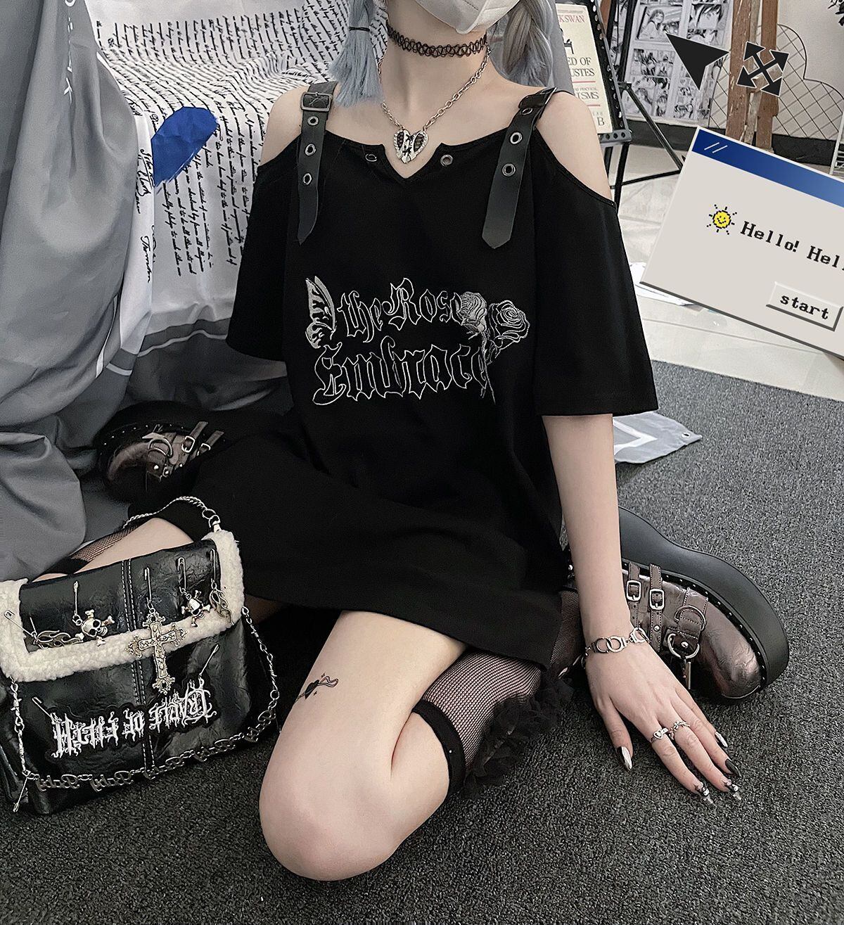 大流行 デザイン性抜群 ファッション 半袖 Tシャツ F-13314