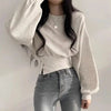 韓国風ファッション おしゃれ度高め 美人度アップ 全2色 トップスF-9446