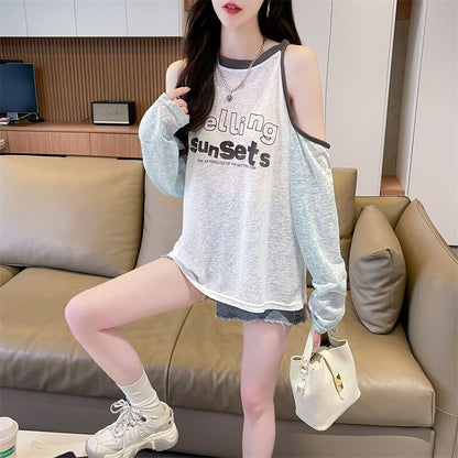 大人気 ラウンドネック スウィート 長袖 Tシャツ ＜F-8629＞