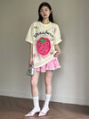 売れ筋 美人度アップ 大好評 好感度UP カジュアル 全4色 半袖 Tシャツ ＜F-11287＞