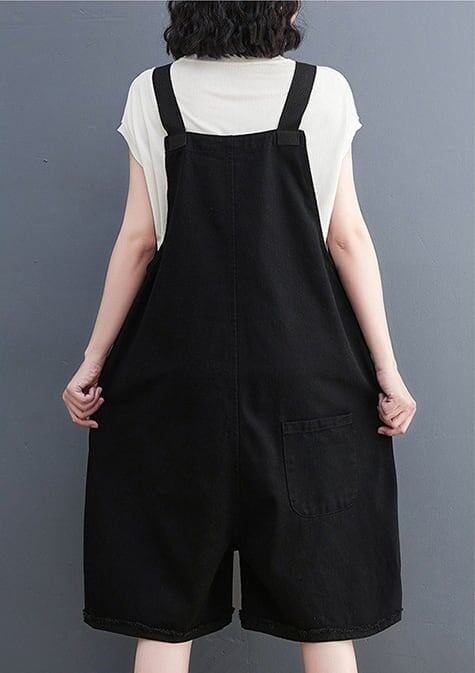 トレンディな刺繍ビブショーツ<F-5000>