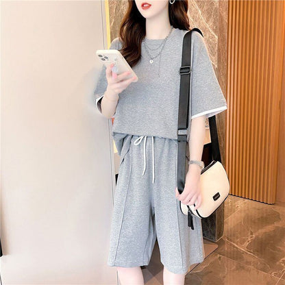 定番シンプル 半袖Ｔシャツⅹパンツセット全4色 カジュアル <F-8732>