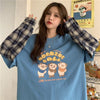 オシャレ度満点 ラウンドネック 個性的なデザイン カートゥーンプリント Tシャツ＜F-2257＞