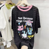 【半額！期間限定！！】新商品 キュート 超人気 プリント 2色半袖Tシャツ＜F-8520＞