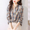 超人気 オシャレ 都市ファッショ デザイン チェック柄 切り替え Tシャツ ＜F-9514＞