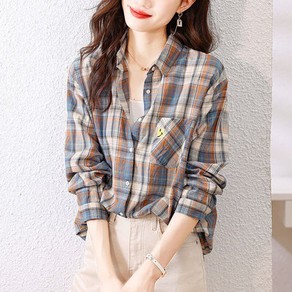 超人気 オシャレ 都市ファッショ デザイン チェック柄 切り替え Tシャツ ＜F-9514＞