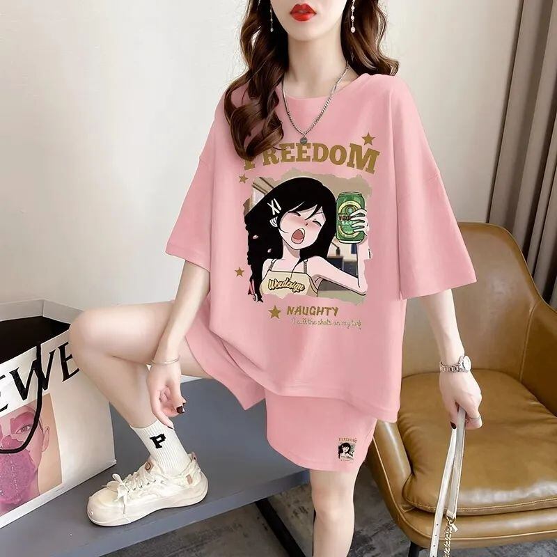 超人気 真夏も快適 話題沸騰中 カジュアル 全4色 半袖 Tシャツ ショートパンツ セットアップ ＜F-9129＞
