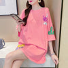 新商品 プリント ファッション ゆったり 全4色 半袖 Tシャツ＜F-11443＞