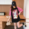 絶対欲しい プリント 個性派 切り替え 全2色 半袖 Tシャツ ＜F-8545＞