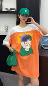 おすすめ 好感度UP 海外トレンド カジュアル 全3色 半袖 Tシャツ ワンピース ＜F-11556＞