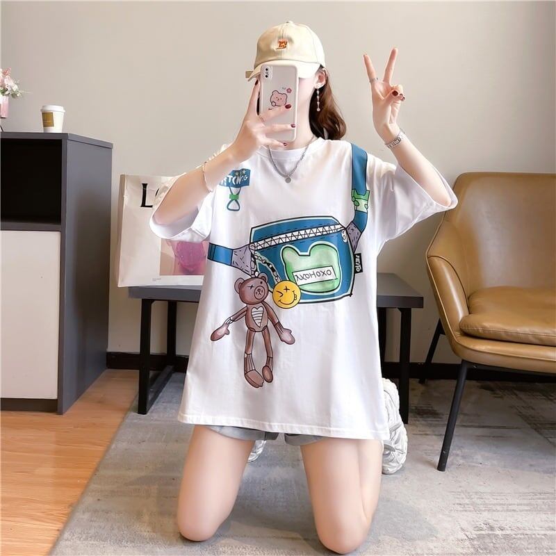 個性的なデザイン 3色選択可 一目惚れ プリント Tシャツ カットソー＜F-3062＞