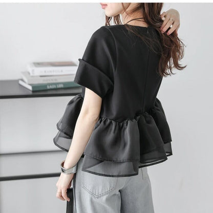 知的 海外トレンド 早い者勝ち 好感度UP カジュアル 全3色 半袖 Tシャツ ＜F-11763＞