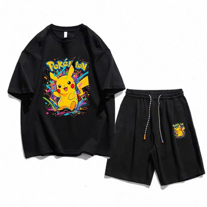 男女兼用 ユニセックス Tシャツ & ショーツ セットアップ F-13207