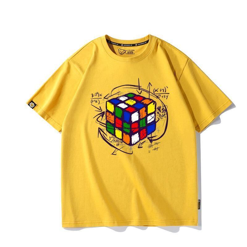 カジュアル プリント アバンギャルド 全7色 半袖 Tシャツ <F-11536>