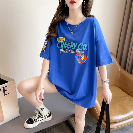 デザイン感   チャーミング Tシャツ カットソー＜F-3409＞
