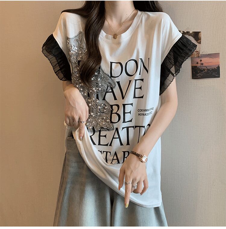 大好評 特別デザイン 着回し力抜群 ゆったり 全2色 半袖Tシャツ＜F-8826＞