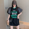 話題沸騰中 パフスリーブ ファッション プリント 全2色 半袖 Tシャツ <F-8662>