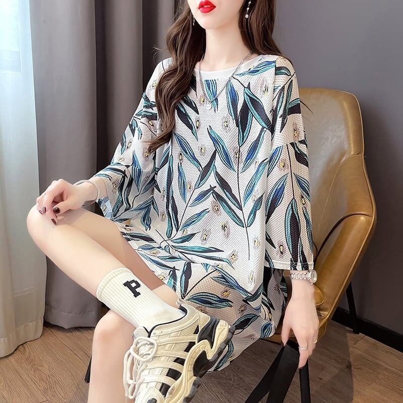 美人度アップ   オシャレ感たっぷり カットソー ワンピース＜F-3493＞