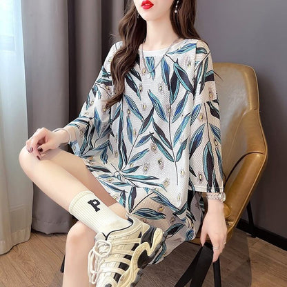 美人度アップ   オシャレ感たっぷり カットソー ワンピース＜F-3493＞