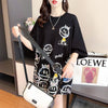 新商品 大人可愛い 大活躍 カジュアル キュートプリント 全2色 半袖Tシャツ＜F-8595＞