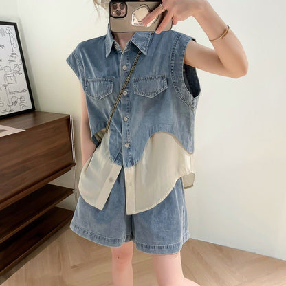 今季マストバイ 上品 ファッション 半袖Ｔシャツⅹパンツセット <F-6575>