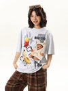 売れ筋 早い者勝ち 絶対流行 カジュアル 2色選択 Tシャツ<F-11178>