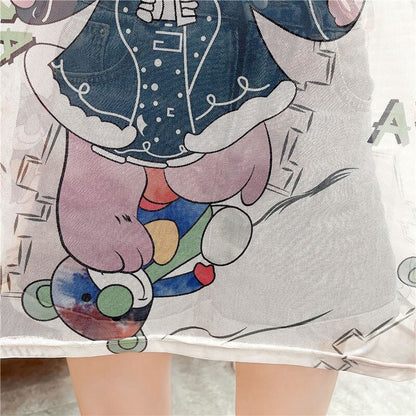 女子マスト 半袖 ラウンドネック ワンピース Tシャツ＜F-8635＞