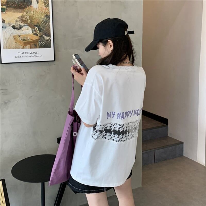 デザイン感   チャーミング Tシャツ カットソー＜F-3538＞