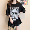 話題沸騰中 レース アバンギャルド 切り替え ホットダイヤモンド 3色選択 半袖Tシャツ＜F-8547＞