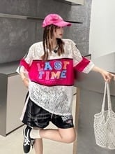 美人度アップ 早い者勝ち 絶対流行 カジュアル 2色選択 Tシャツ<F-11676>