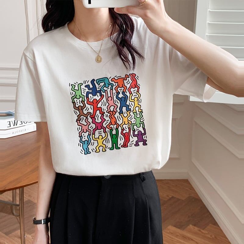 オシャレ度満点   着心地抜群 Tシャツ カットソー＜F-3408＞