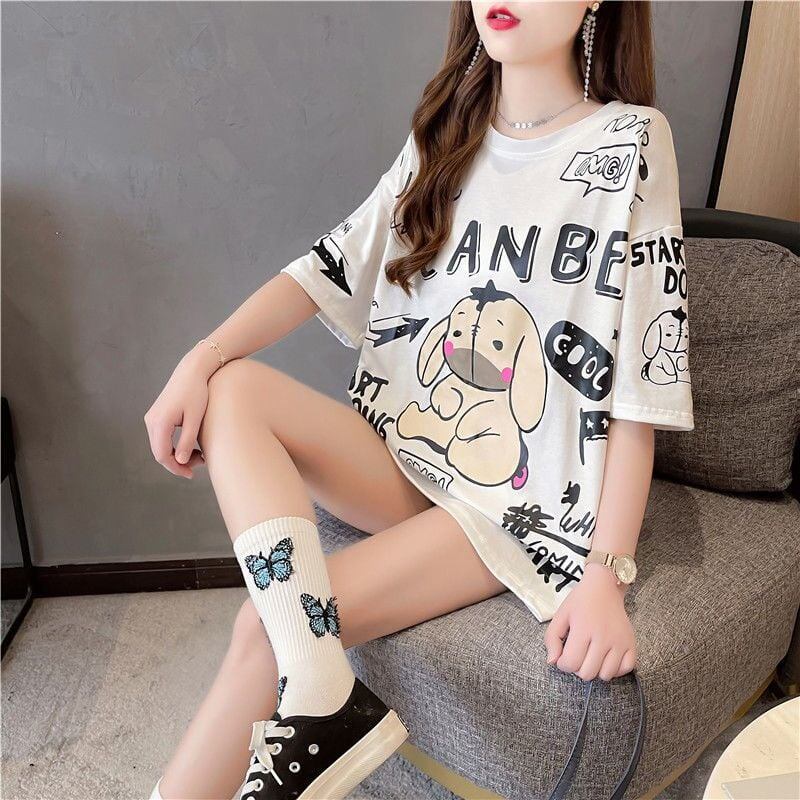 早い者勝ち   ファッション プリント半袖Tシャツ 全3色<F-4894>