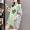 期間限定 ストライプ柄 新作 切り替え プリント 全3色 半袖Tシャツ カットソー ＜F-8685＞