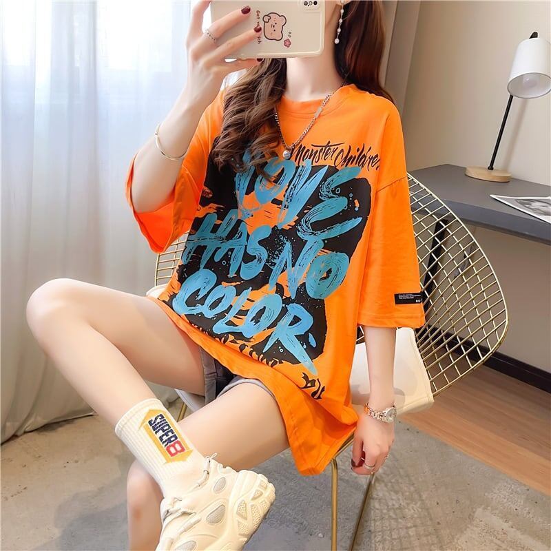 個性的なデザイン   一目惚れ Tシャツ カットソー＜F-3400＞