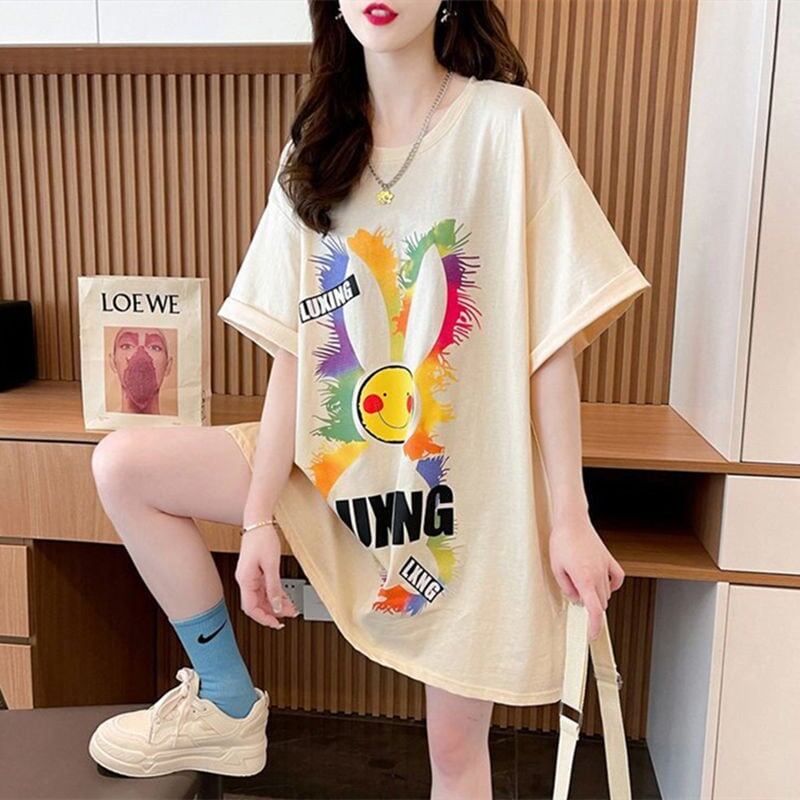 着回し力抜群 キュート カジュアル プリント 半袖Ｔシャツ全2色 <F-8550>