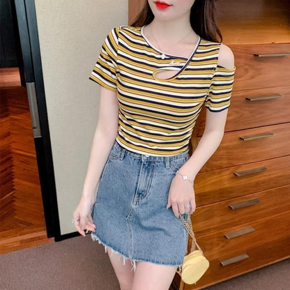 カジュアル   オシャレ度満点 Tシャツ カットソー＜F-3565＞