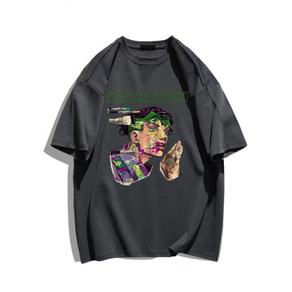 着回し力抜群 カジュアル 定番シンプル プリント全6色 半袖TシャツF-7029
