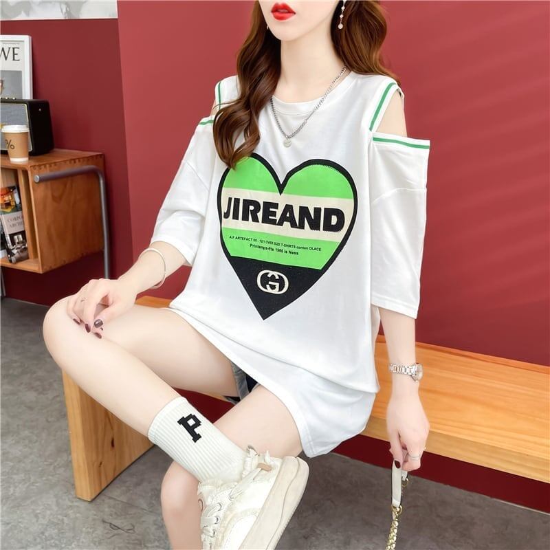 スタイリッシュ   一目惚れ Tシャツ カットソー＜F-3521＞