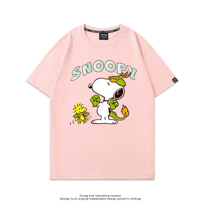 男女兼用 高品質 カジュアル プリント Tシャツ F-13336
