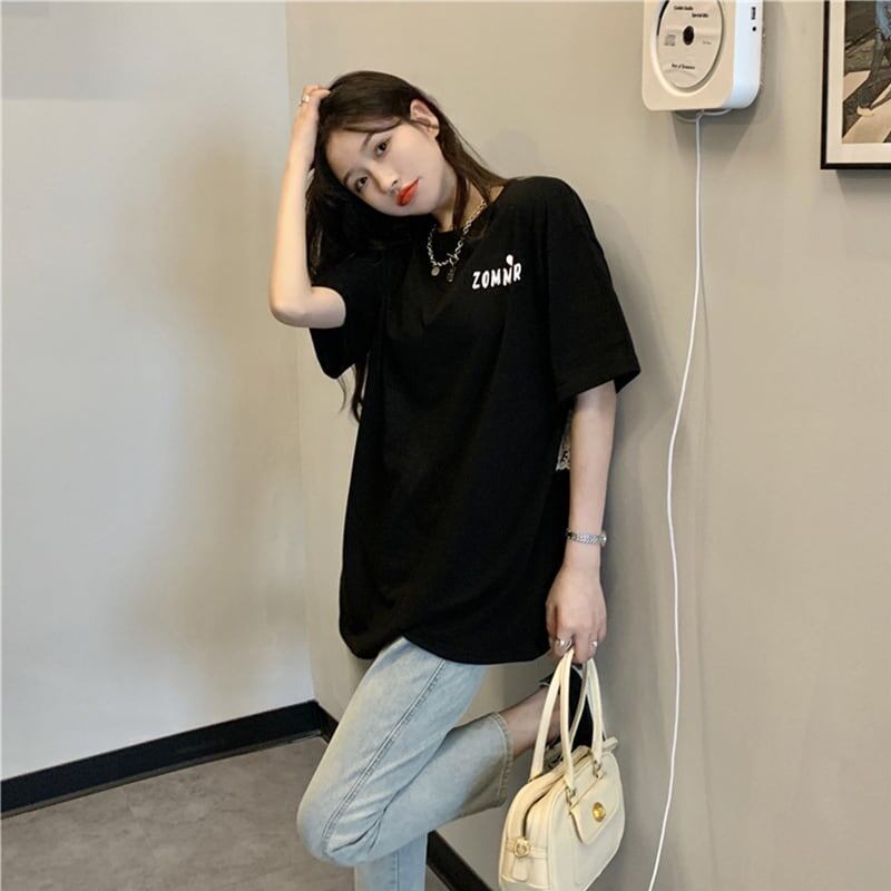 デザイン感   チャーミング Tシャツ カットソー＜F-3538＞