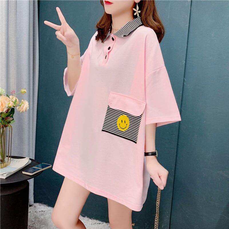 オシャレ度満点   今季大好評 Tシャツ カットソー＜F-3677＞