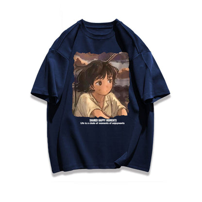 都市ファッショ デザイン オシャレ カジュアル プリント全5色 半袖Tシャツ<F-9258>