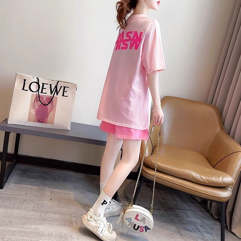 好感度UP カジュアル ファッション 上質 Ｔシャツⅹパンツセット<F-8456>