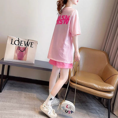 好感度UP カジュアル ファッション 上質 Ｔシャツⅹパンツセット<F-8456>
